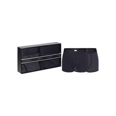 Set of two navy boxer shorts in a gift box